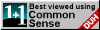 best viewed with comon sense